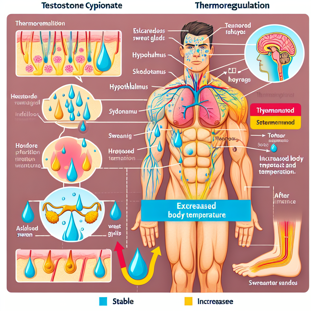 Cómo afecta Cipionato de testosterona a la sudoración y termorregulación