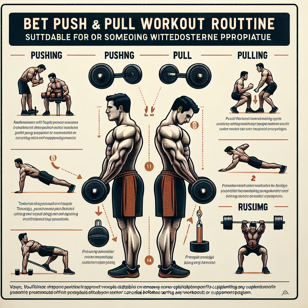 Qué rutina de empuje y tracción va mejor con Propionato de testosterona