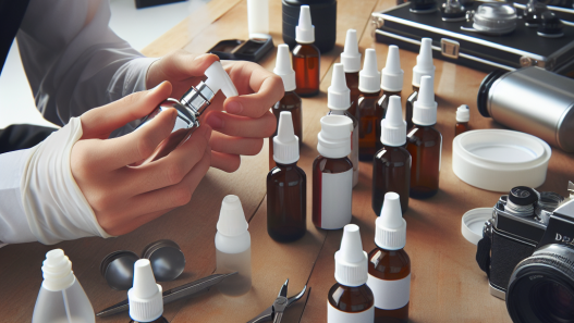 Aerosoles nasales en preparación para sesiones fotográficas